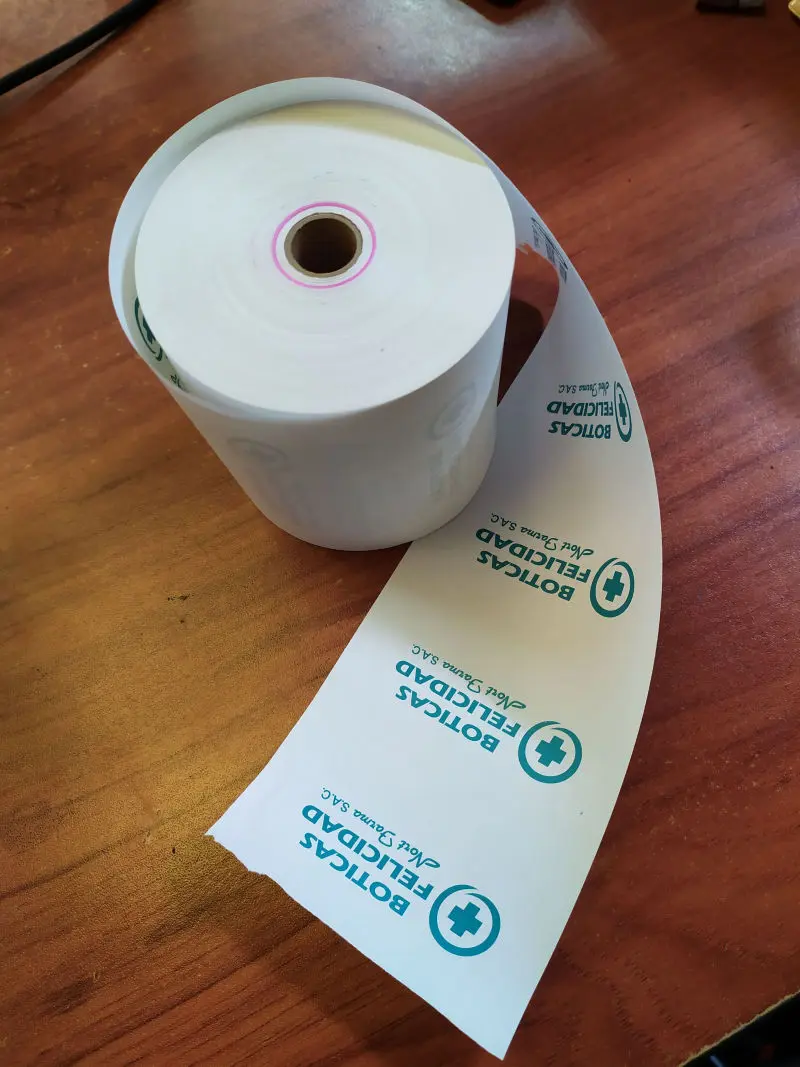 Rollos de papel térmico personalizado